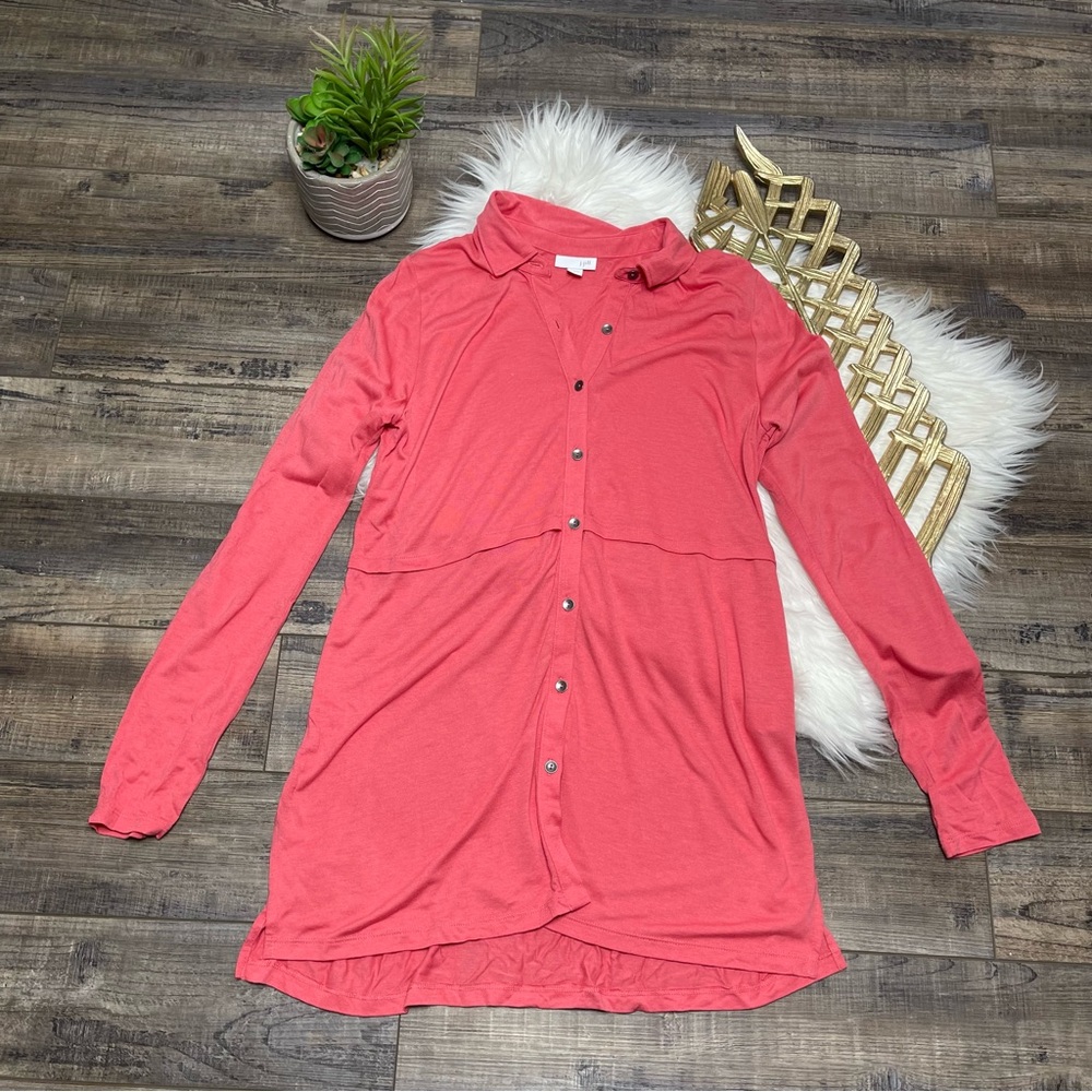 J. Jill Button Down Top Slit Side Shirt